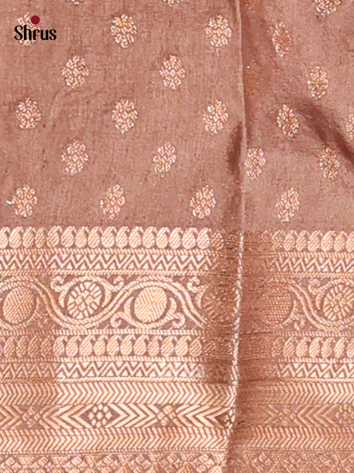 Dusty Brown - NorthSilk Cotton Saree - Shop on Shrus.com