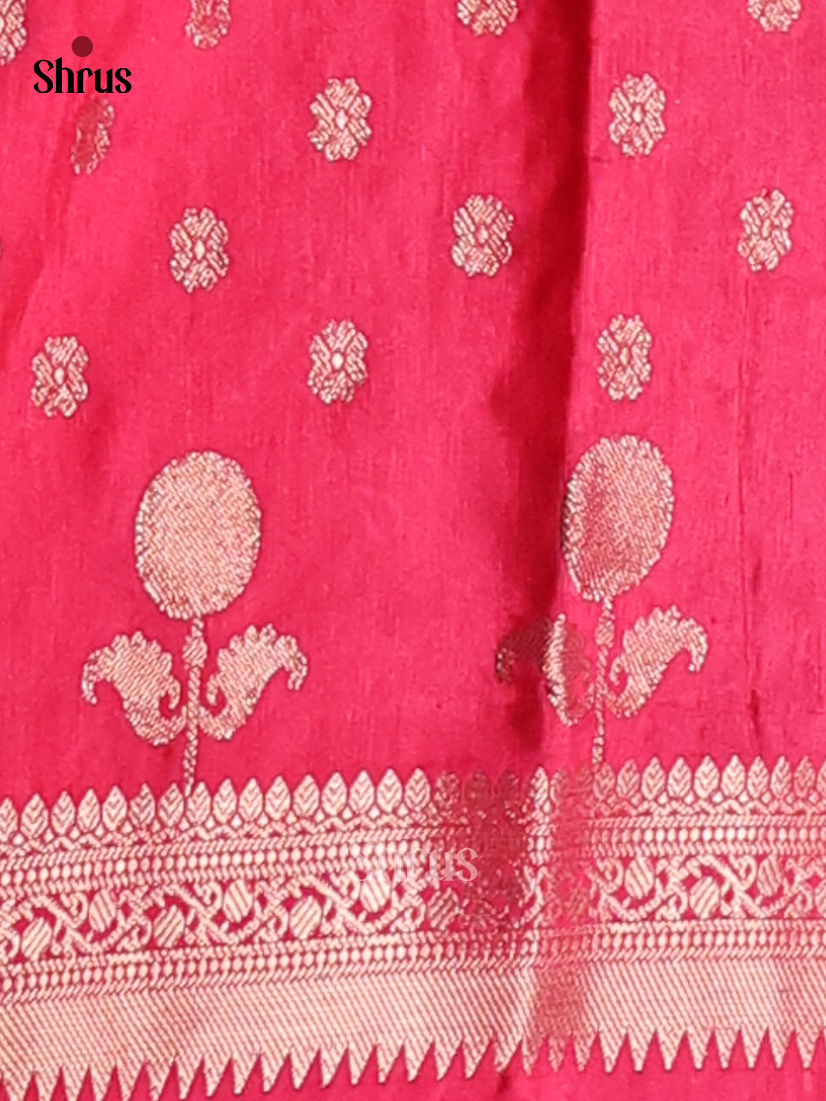 Blue & Red NorthSilk Cotton Saree -1