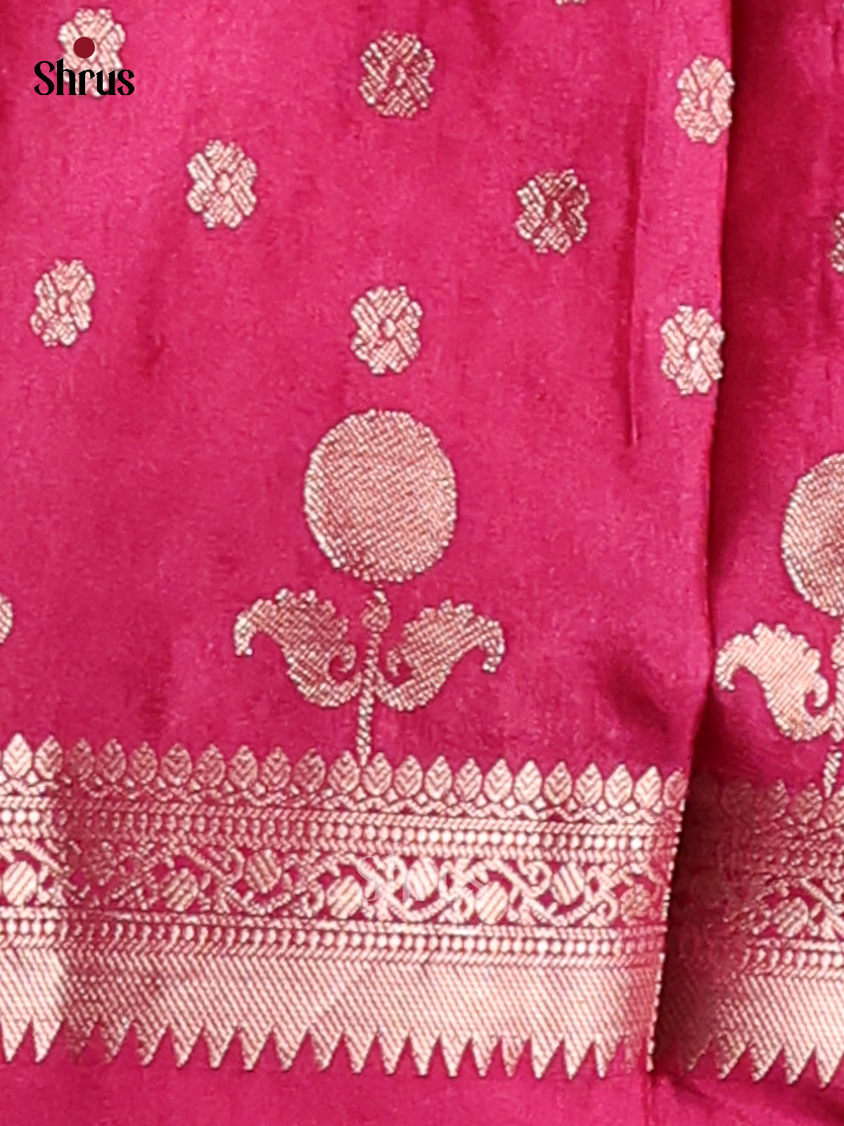 Pink & Maroon - NorthSilk Cotton Saree - Shop on Shrus.com
