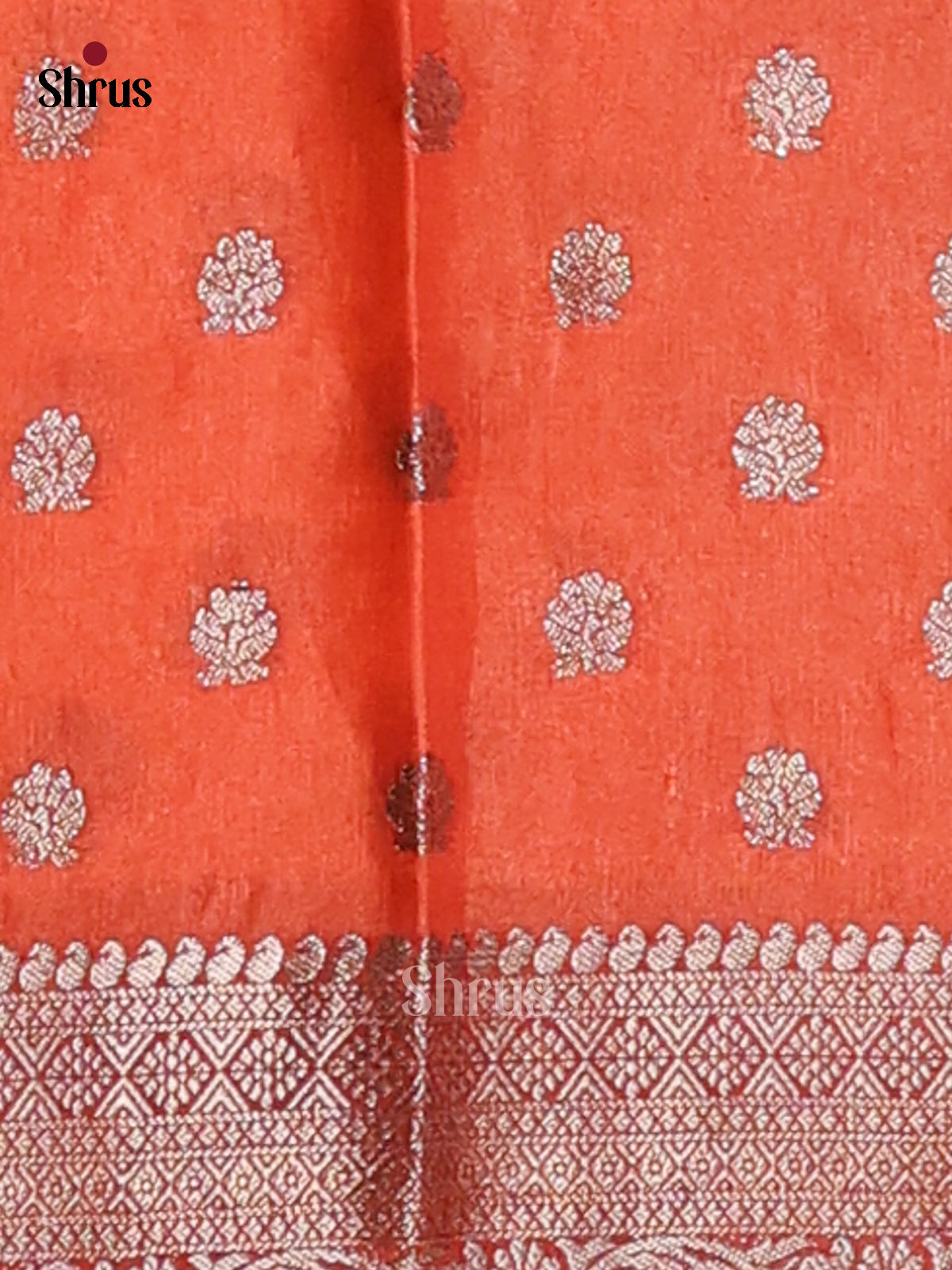Dusty Brown & Rust - NorthSilk Cotton Saree - Shop on Shrus.com