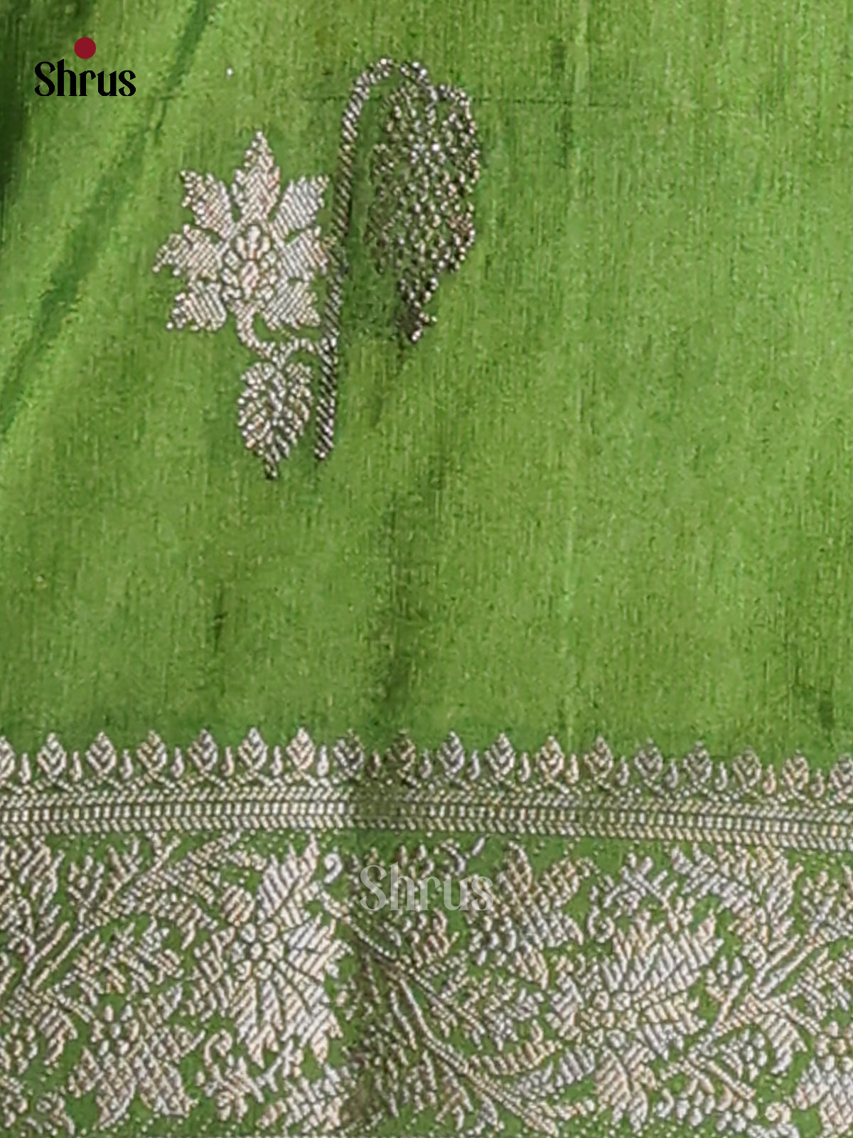 Yellow & Green- NorthSilk Cotton Saree - Shop on Shrus.com
