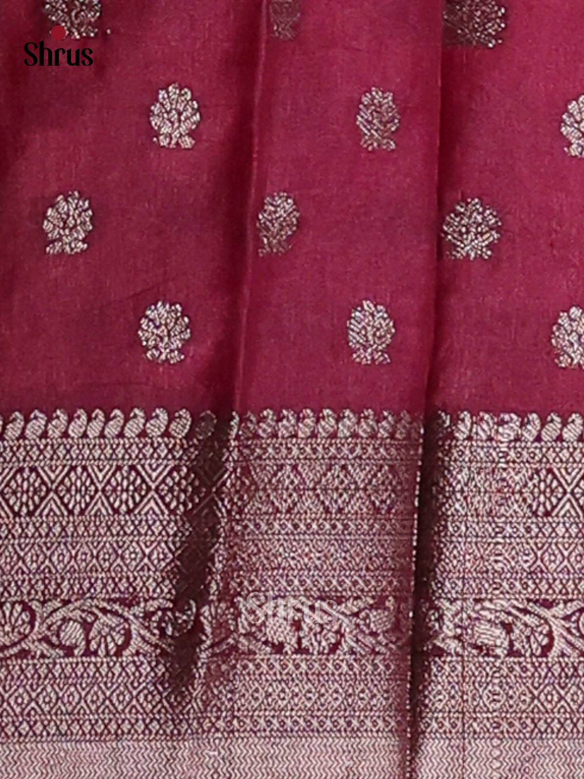 Pink & Maroon - NorthSilk Cotton Saree - Shop on Shrus.com