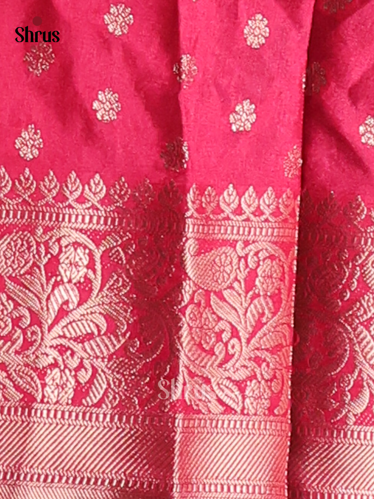 Blue & Red - NorthSilk Cotton Saree -1