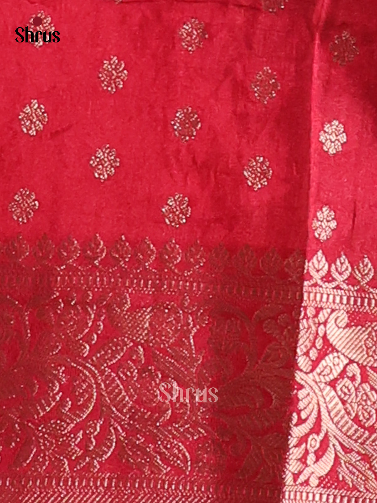 Green & Red - NorthSilk Cotton Saree - Shop on Shrus.com