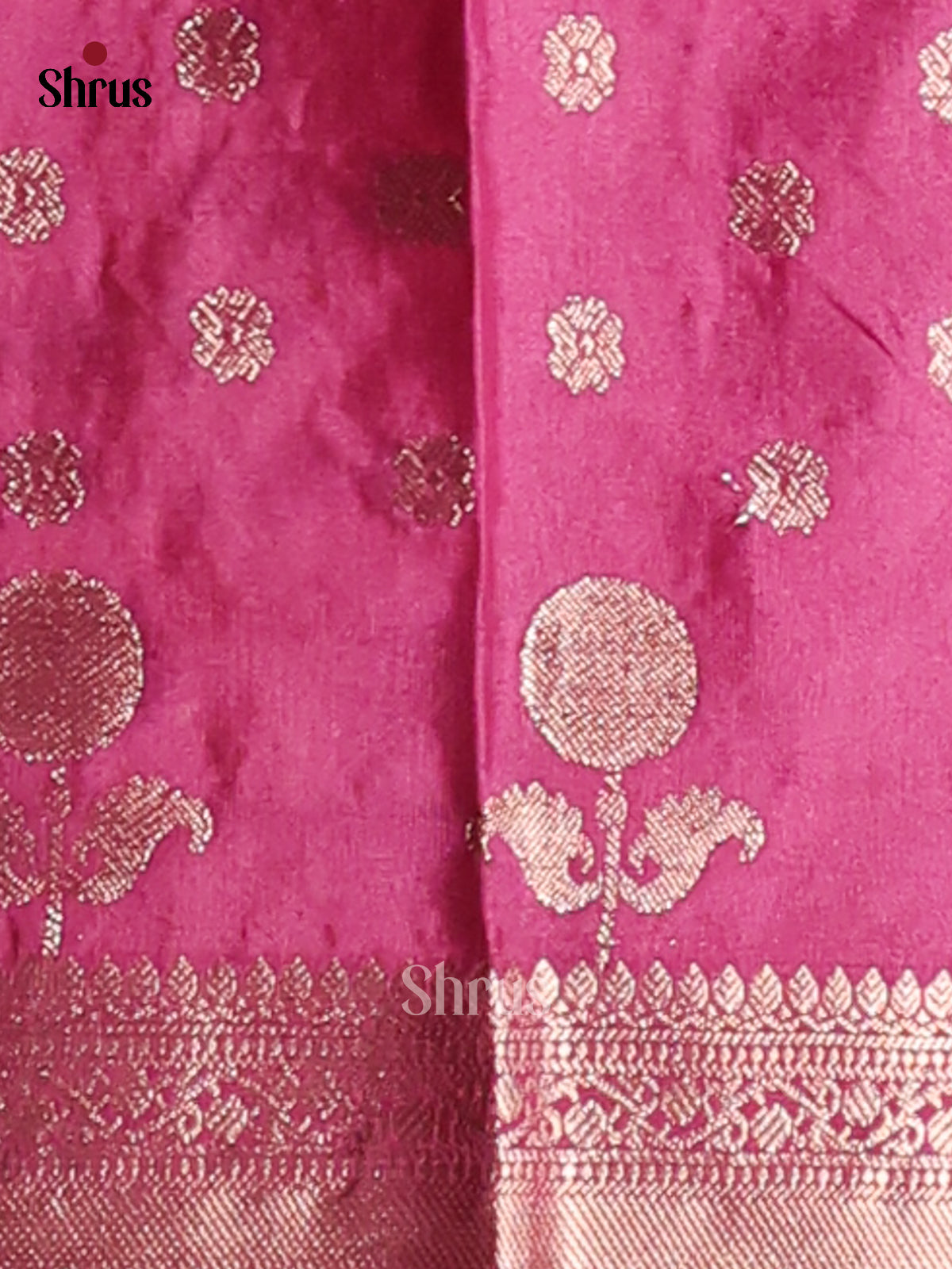 Pink - NorthSilk Cotton Saree - Shop on Shrus.com