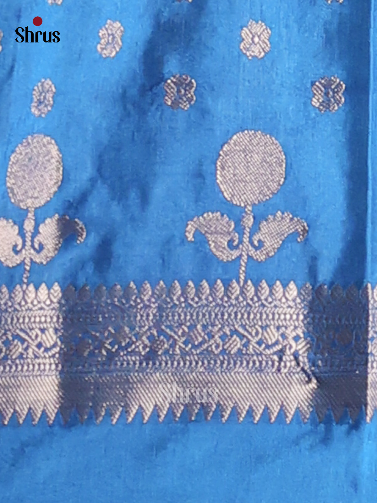 Pink & Blue - NorthSilk Cotton Saree -1