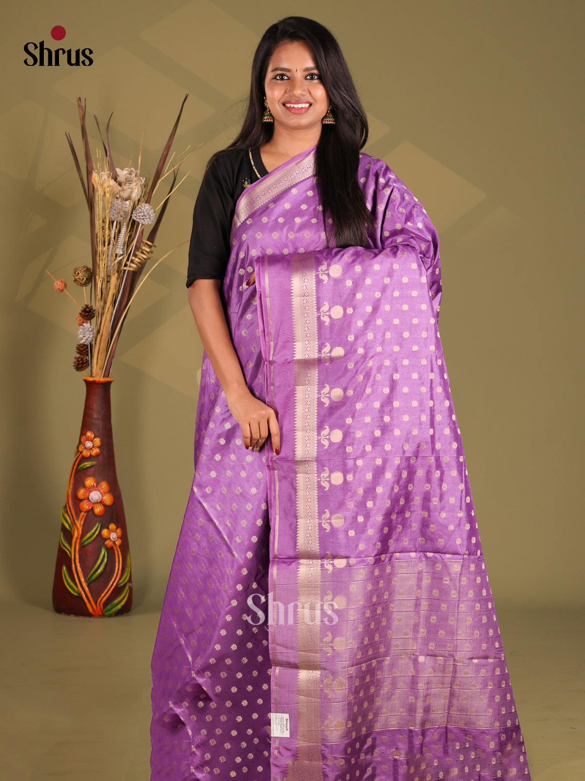 Lavender - NorthSilk Cotton Saree - Shop on Shrus.com