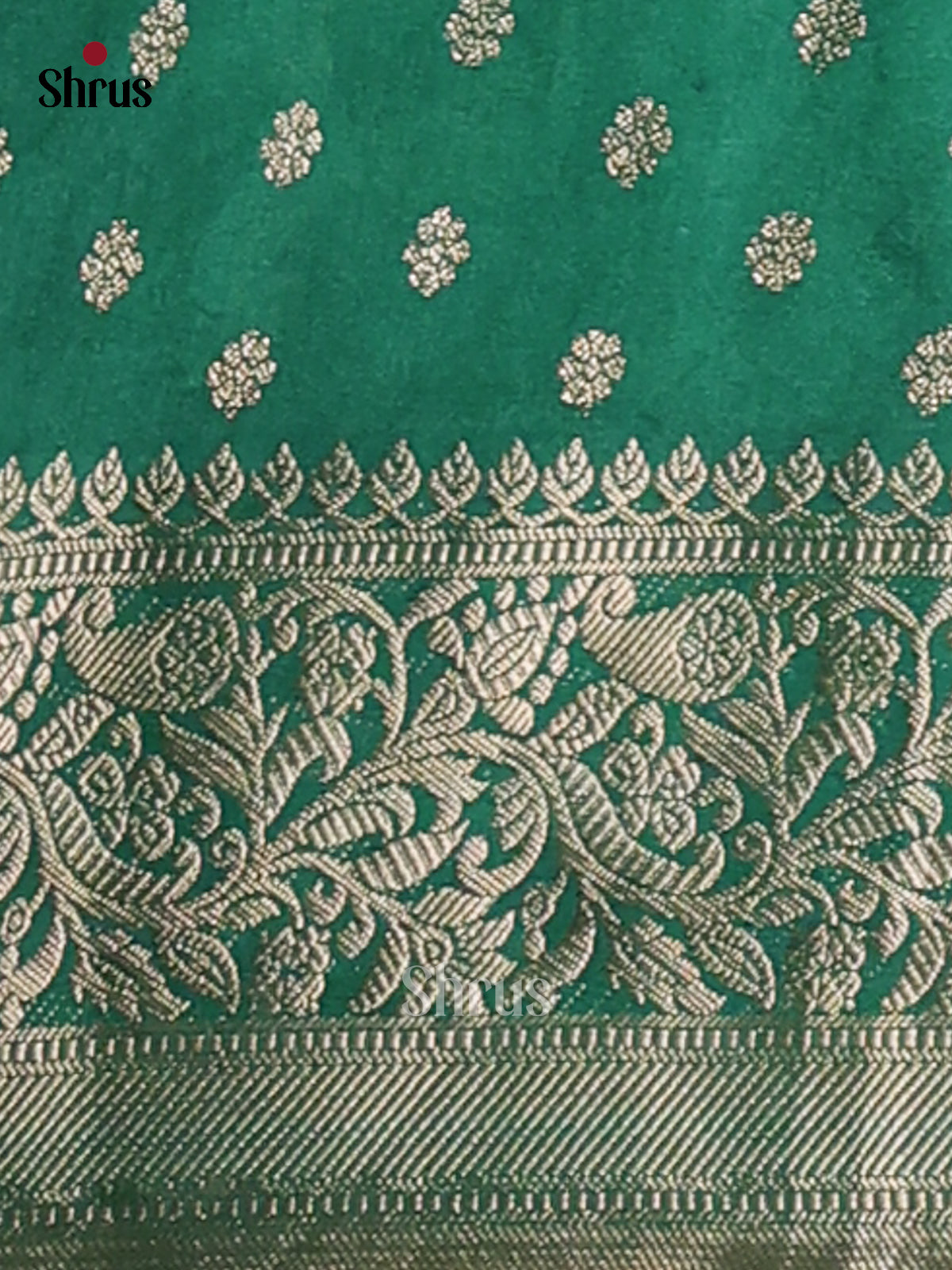 Pista Green & Green - NorthSilk Cotton Saree - Shop on Shrus.com
