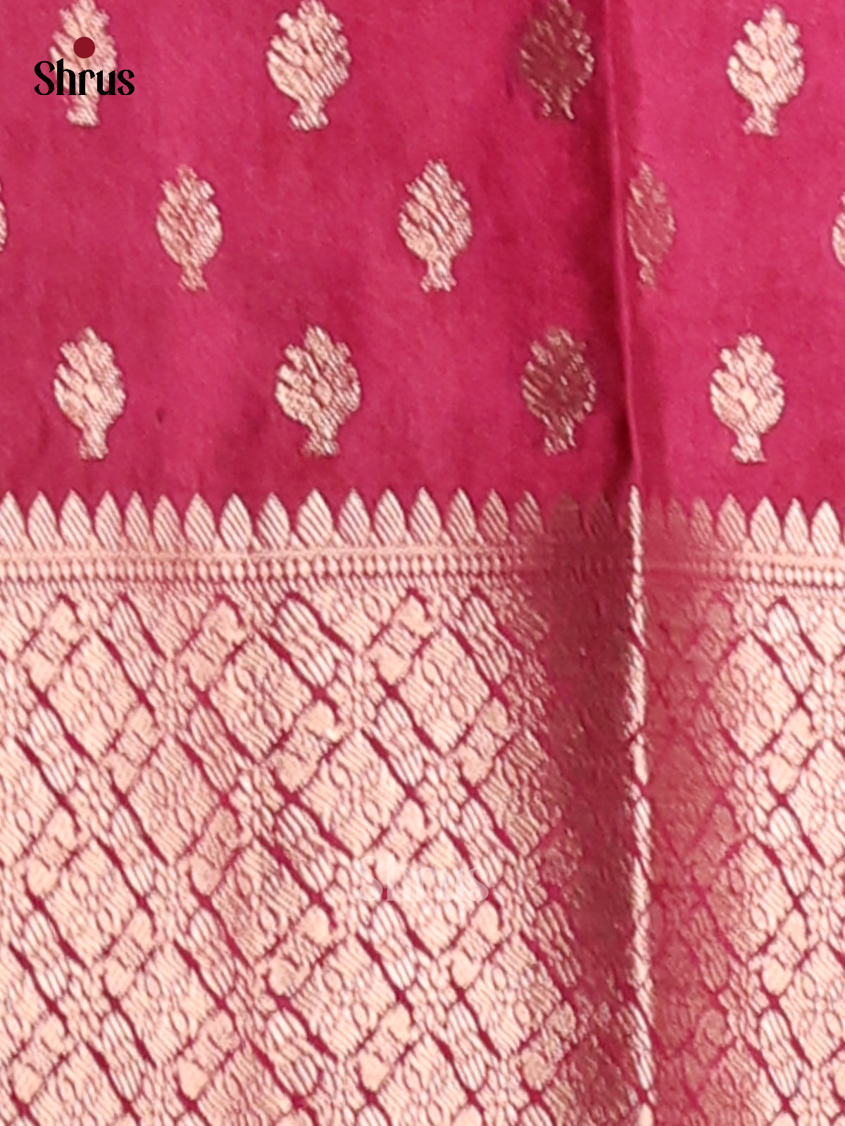 Pink & Maroon - NorthSilk Cotton Saree - Shop on Shrus.com