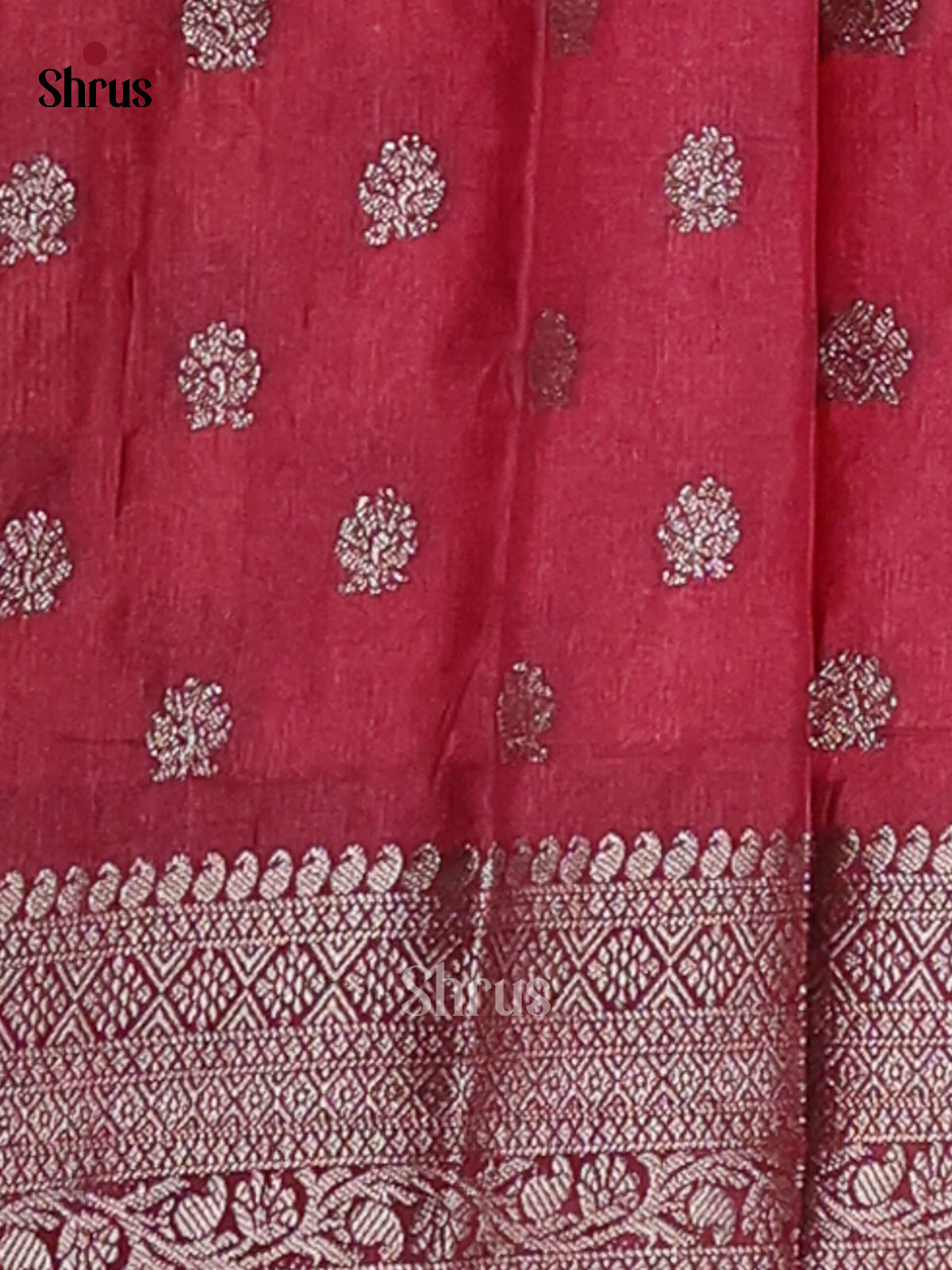Pink & Maroon - NorthSilk Cotton Saree - Shop on Shrus.com