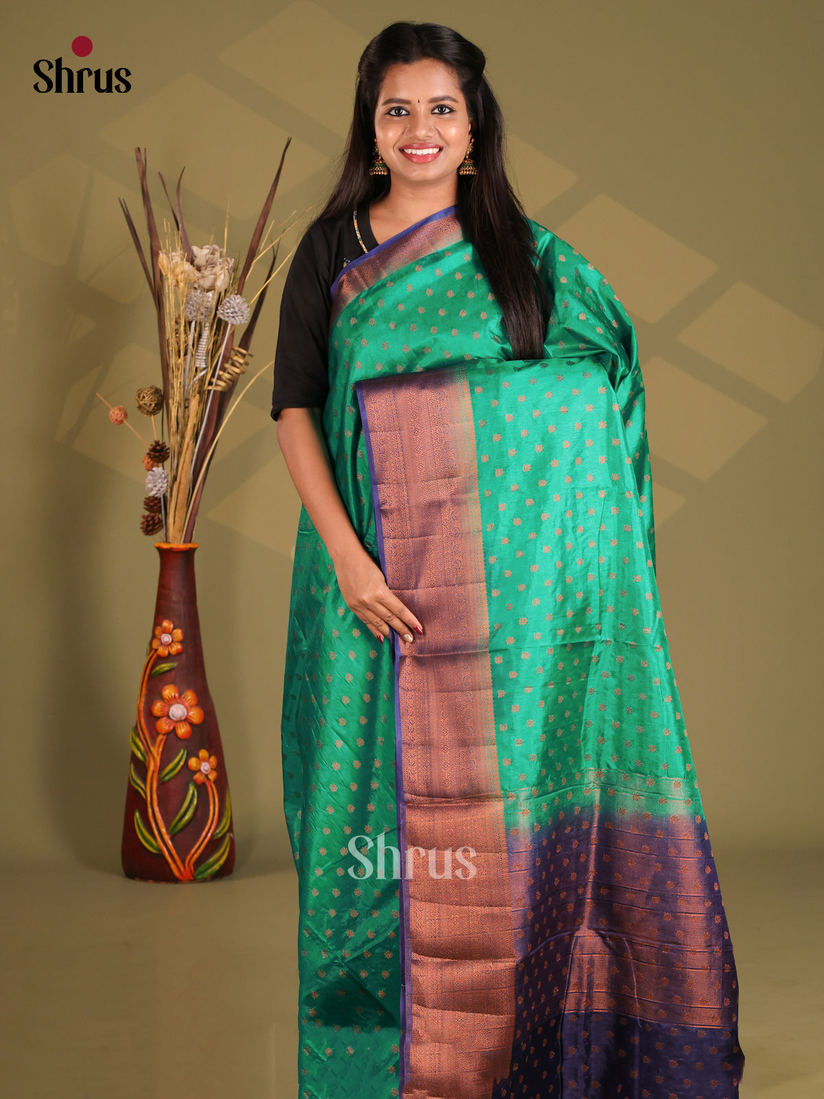 Green & Blue NorthSilk Cotton Saree