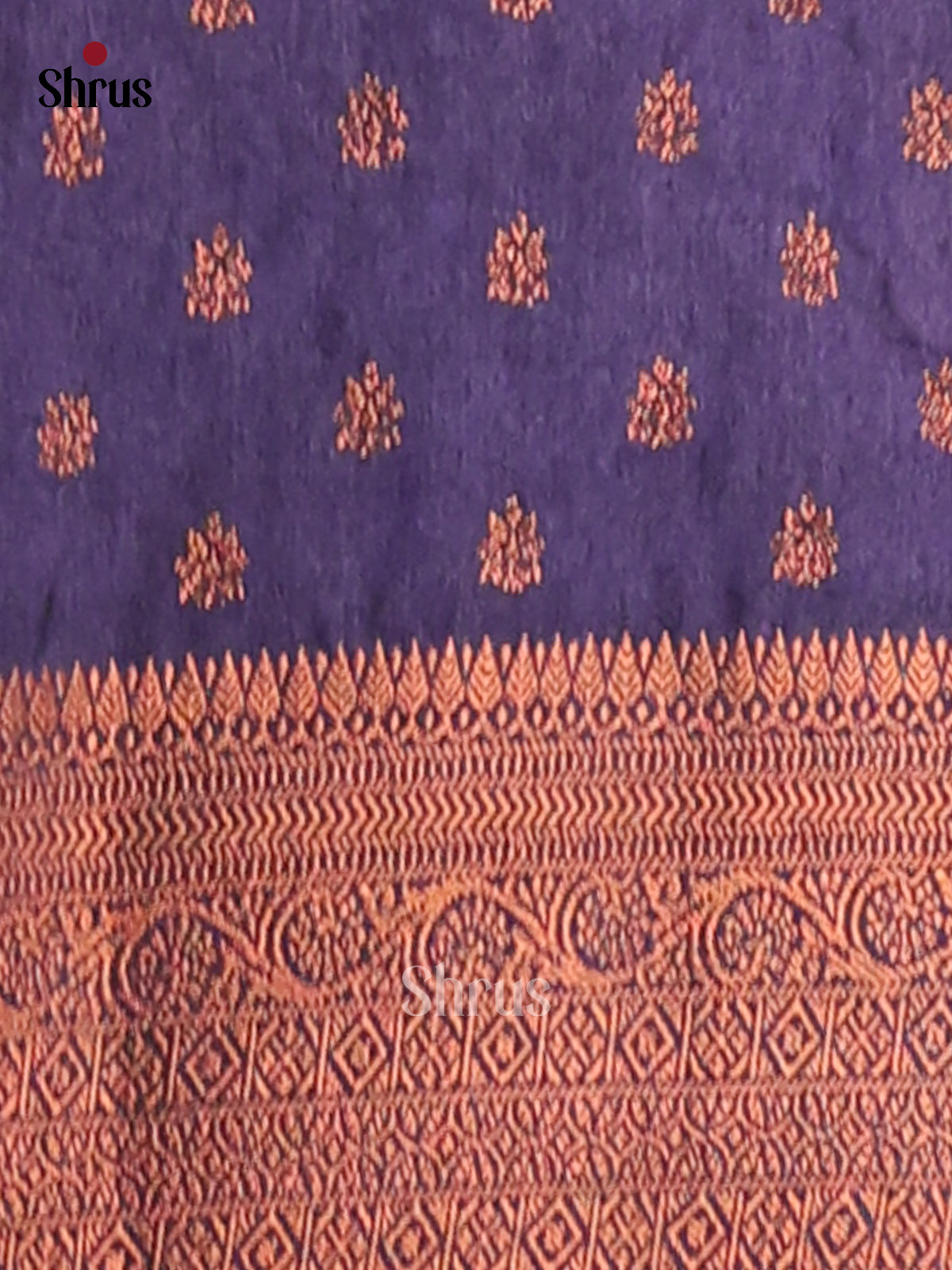 Red & Blue- NorthSilk Cotton Saree - Shop on Shrus.com