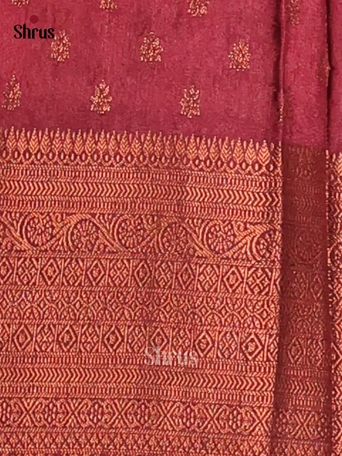 Green & Maroon - NorthSilk Cotton Saree -1