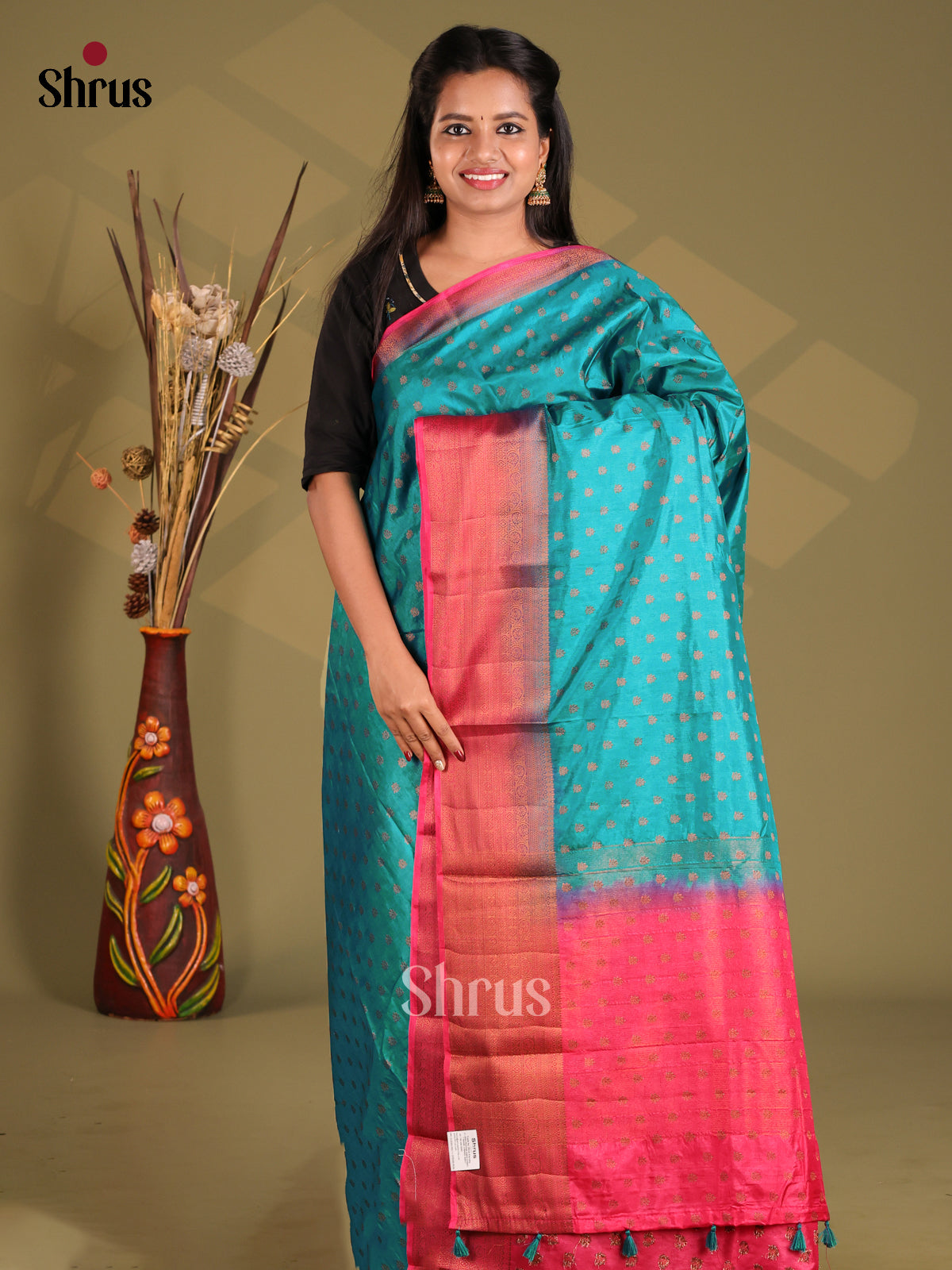 Blue & Pink NorthSilk Cotton Saree