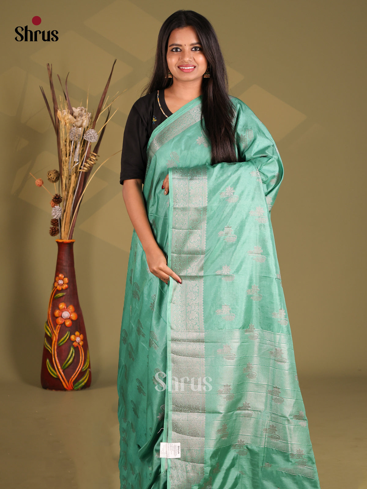 Pastel Green - NorthSilk Cotton Saree - Shop on Shrus.com