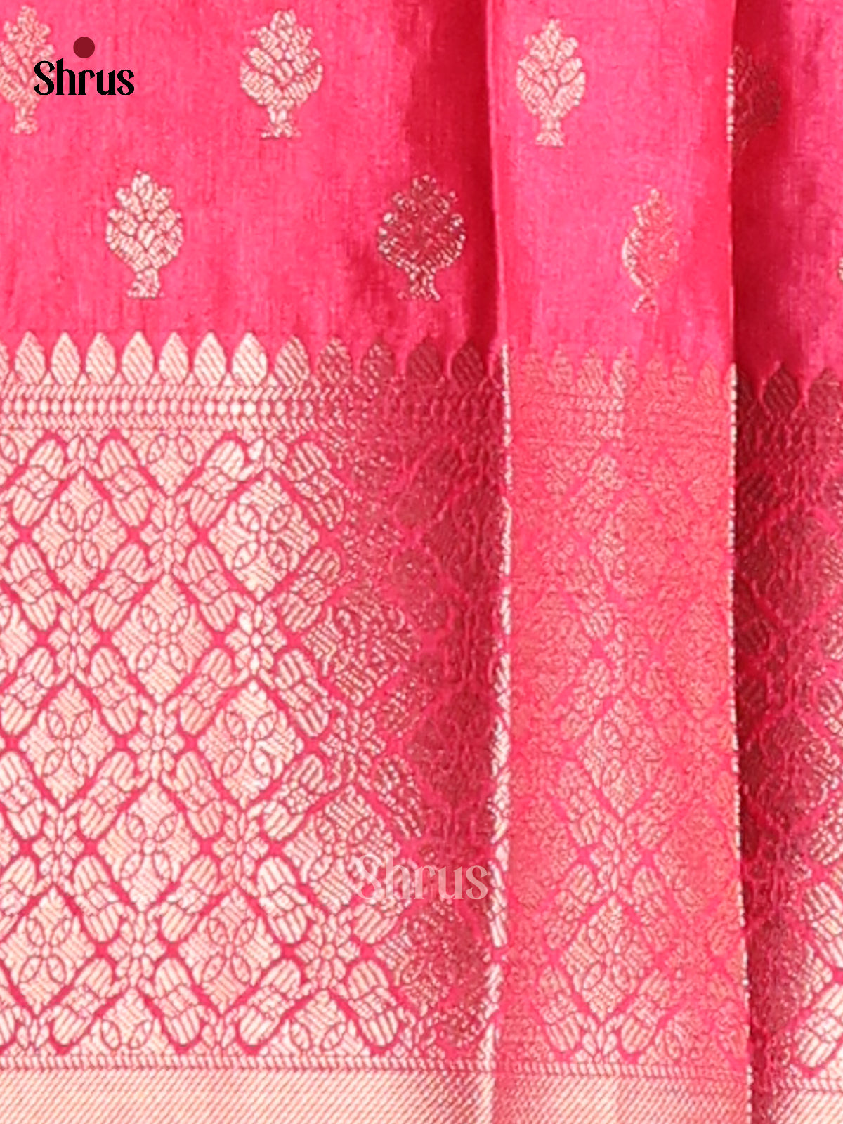 Blue and pink NorthSilk Cotton Saree -1