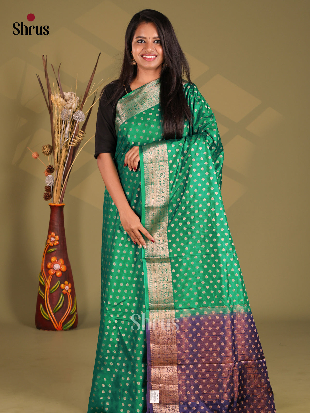 Green & Blue - NorthSilk Cotton Saree