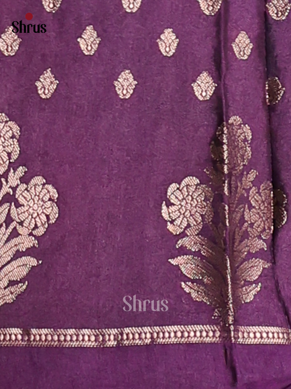 Sky Blue & Violet - NorthSilk Cotton Saree - Shop on Shrus.com