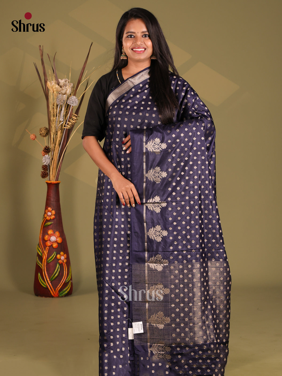 Blue- NorthSilk Cotton Saree