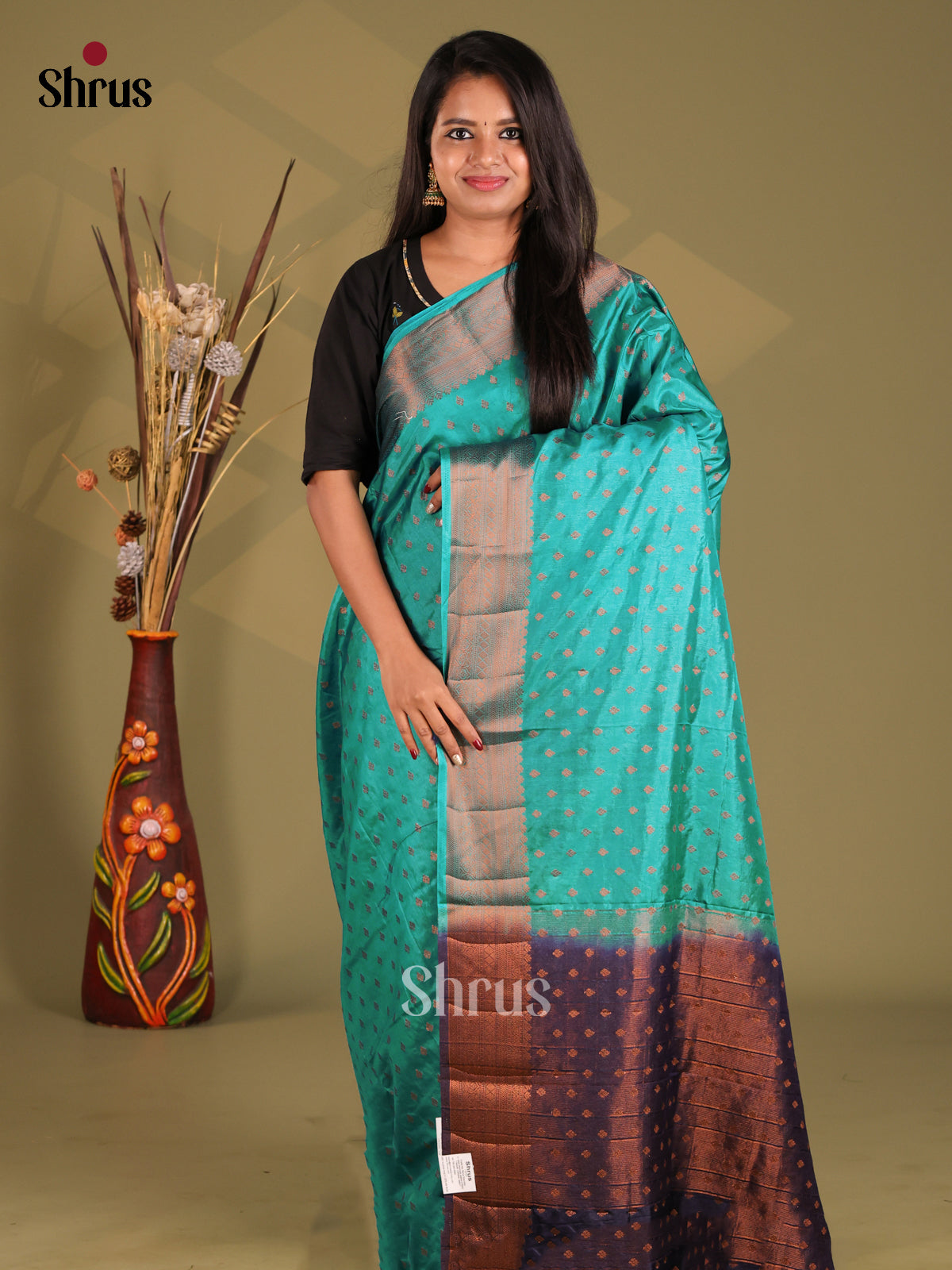 Teal & Blue NorthSilk Cotton Saree