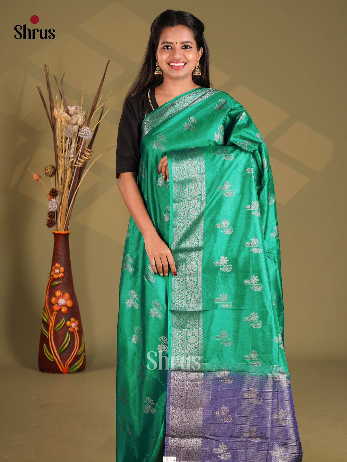 Green & Blue- NorthSilk Cotton Saree