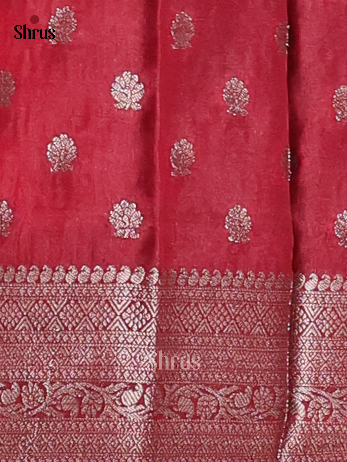 Green & Maroon NorthSilk Cotton Saree -1