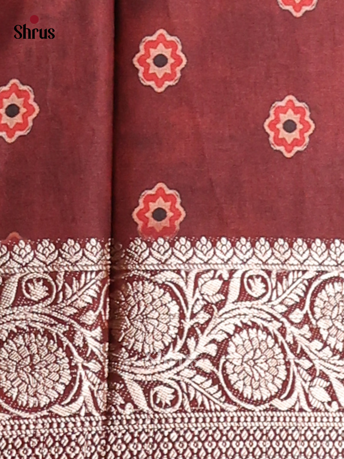 Maroon - Semi Modal Saree