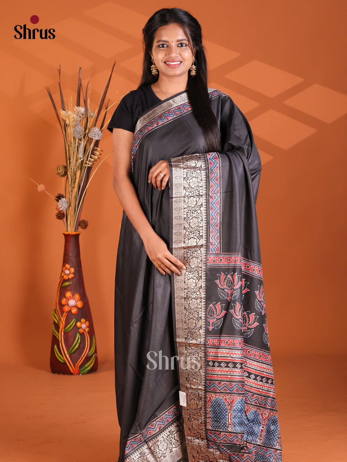 Black - Semi Modal Saree