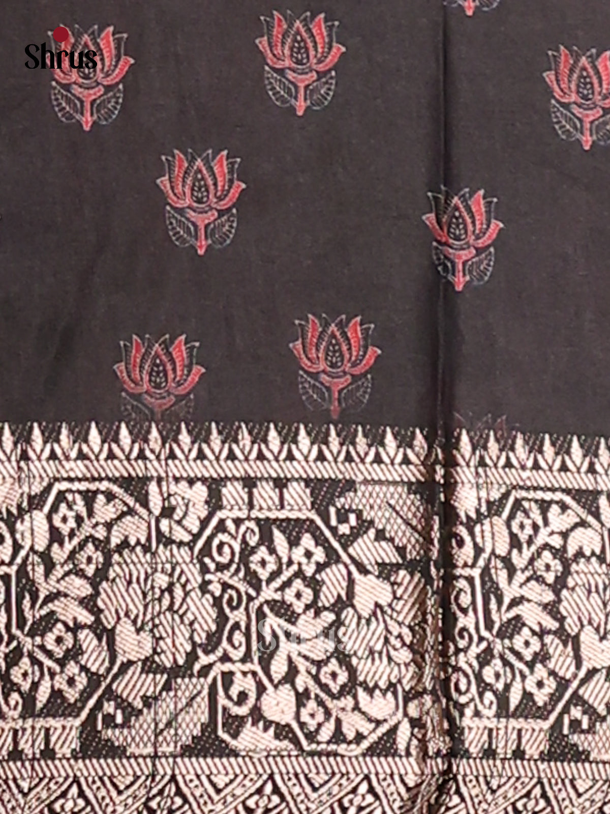 Black - Semi Modal Saree