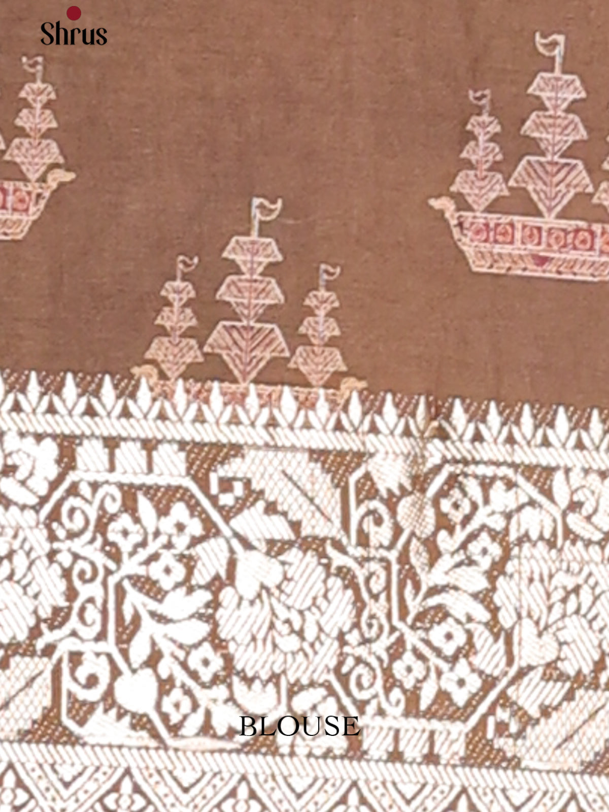 Green & Brown - Semi Modal Saree