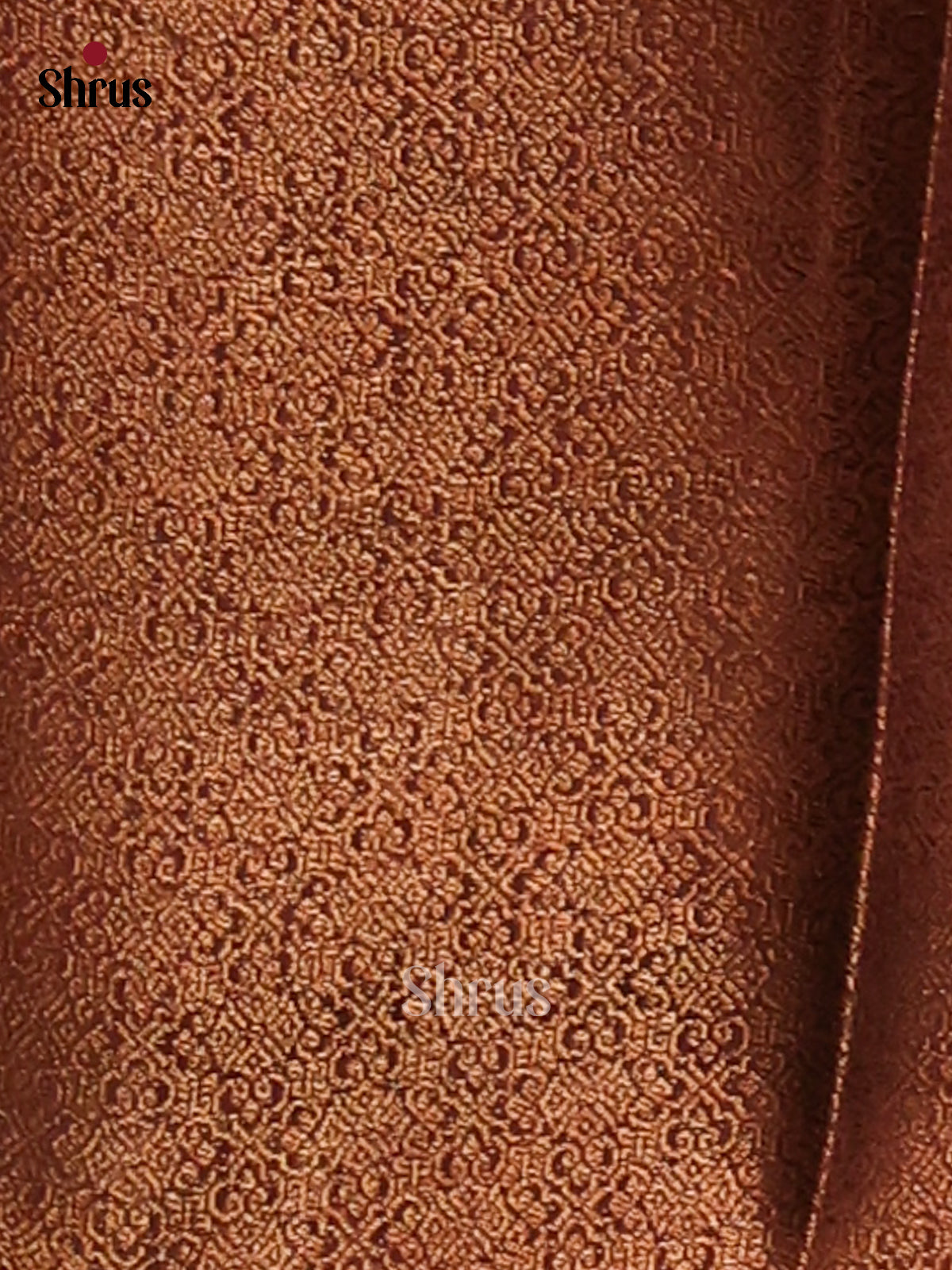 Brown - Semi Linen printed Saree