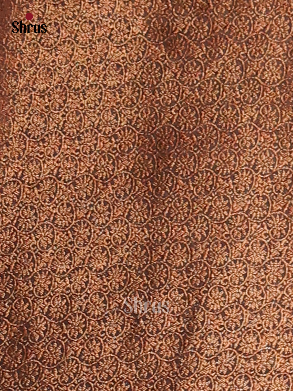 Dark Brown -Semi Linen printed Saree