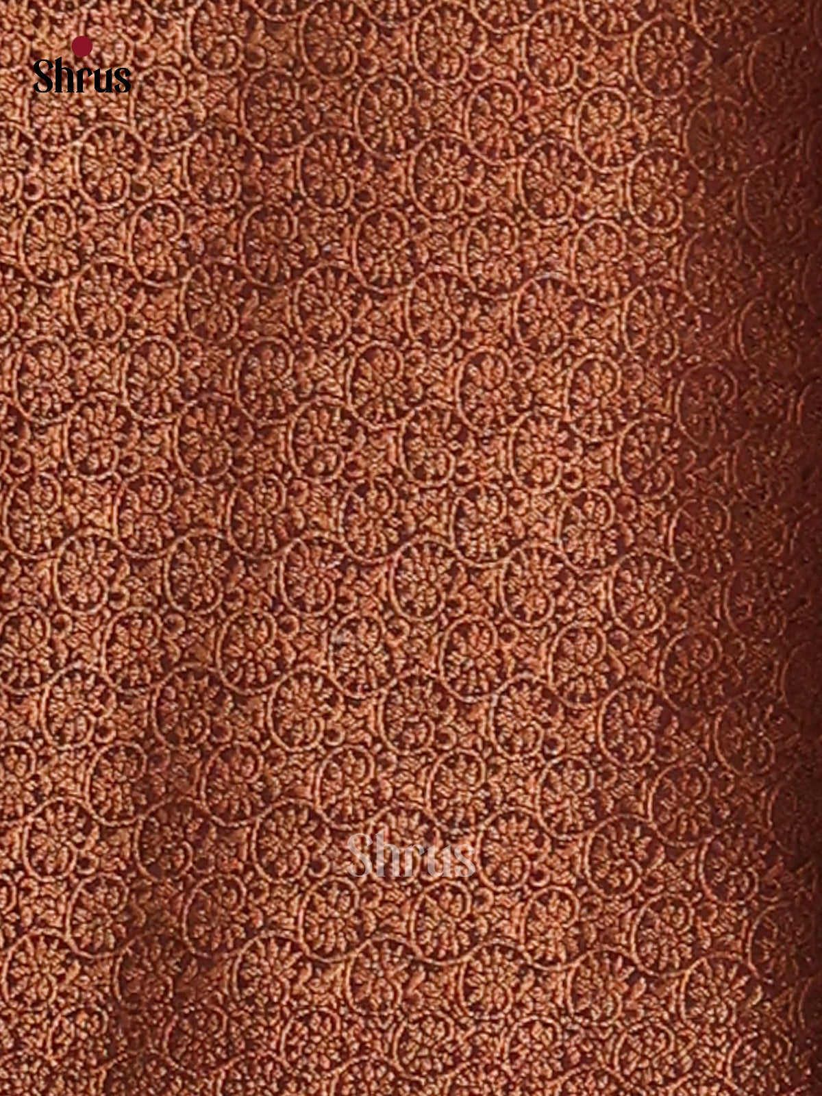 Brown - Semi Linen prinetd Saree