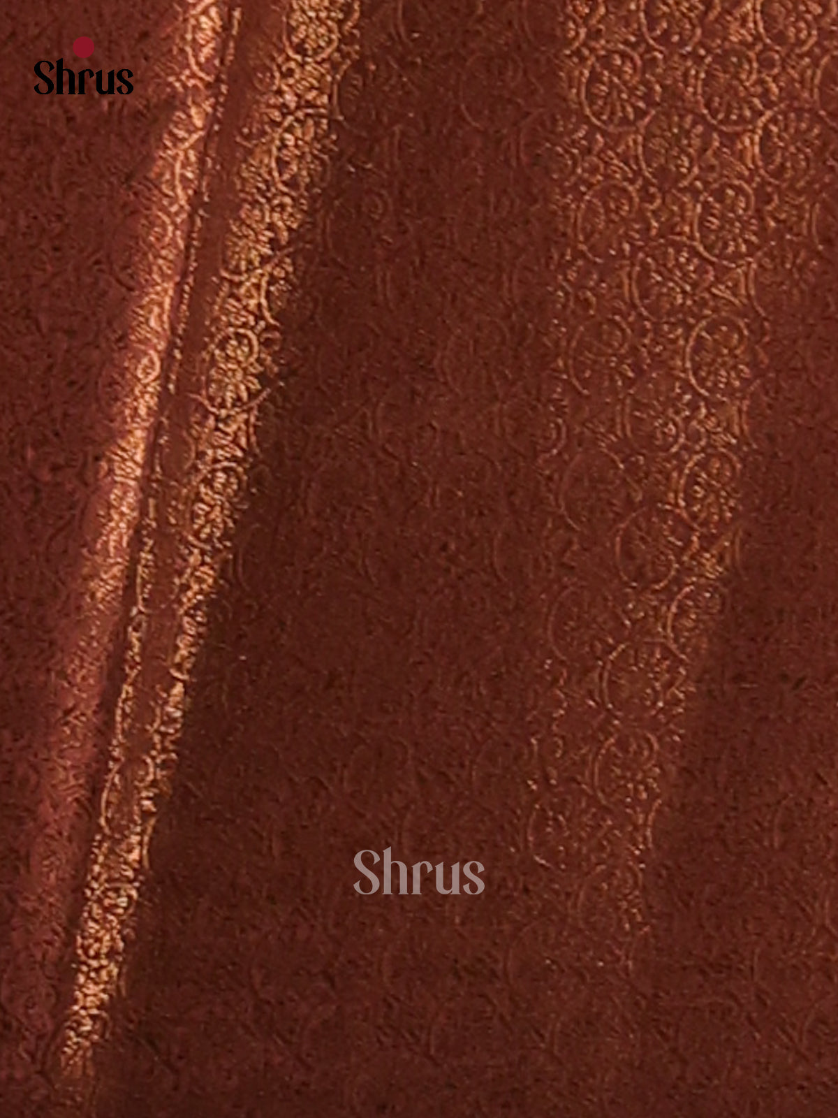 Brown -Semi Linen printed Saree