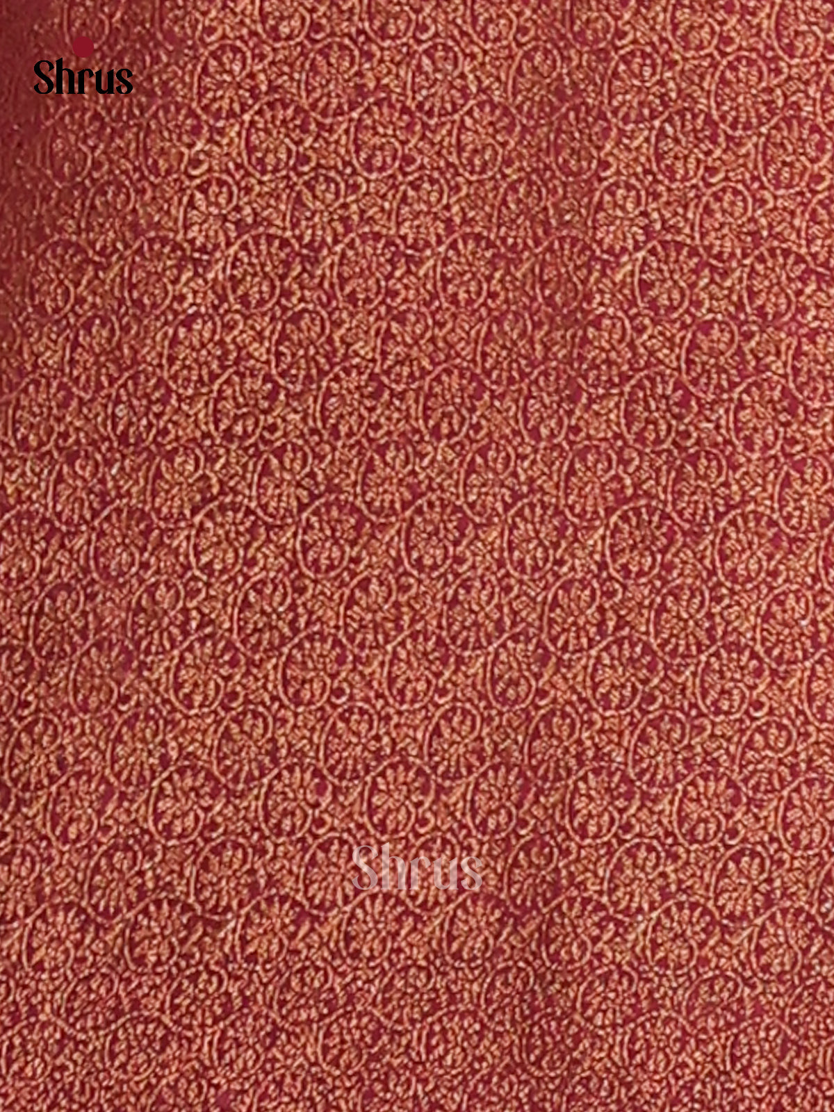 Maroon -Semi Linen printed Saree