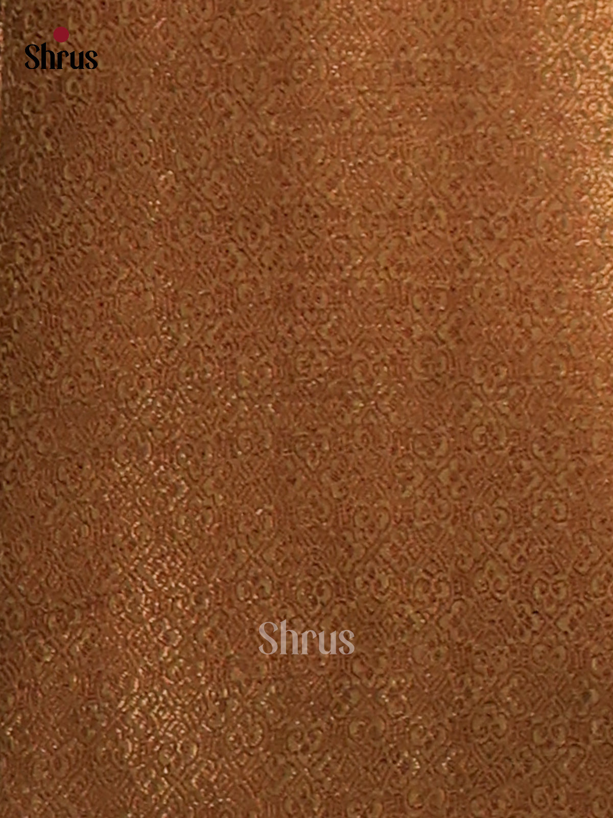 Brown & Green-Semi Linen print Saree