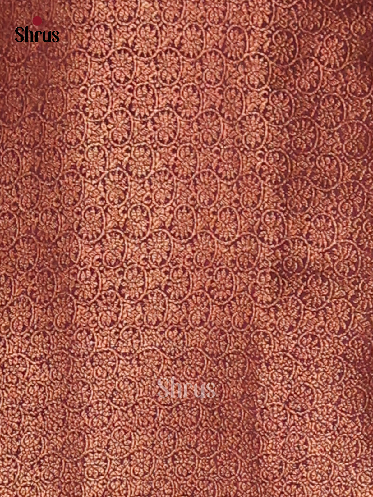 Maroon - Semi Linen printed Saree