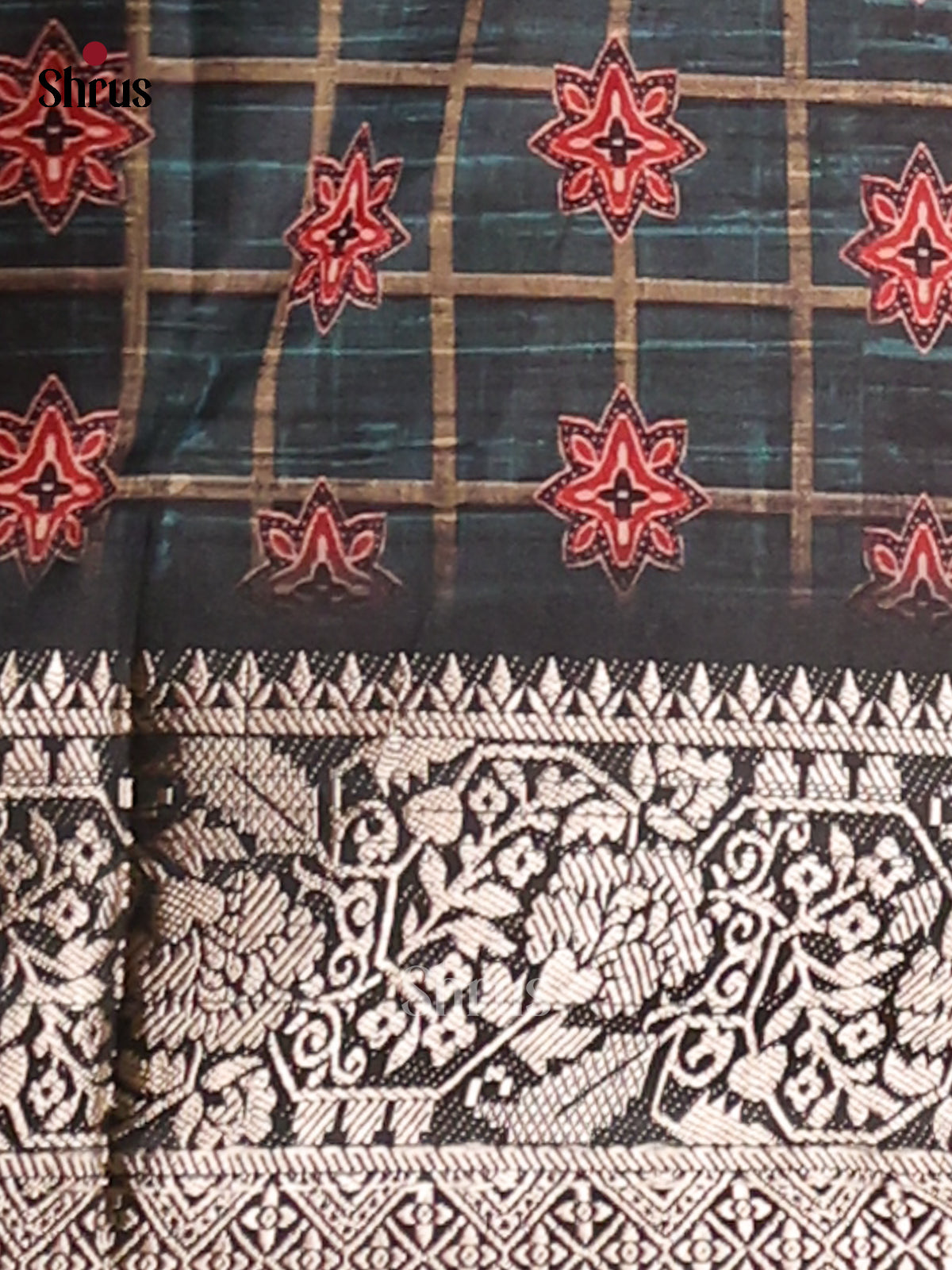 Black & Red - Semi Modal Saree