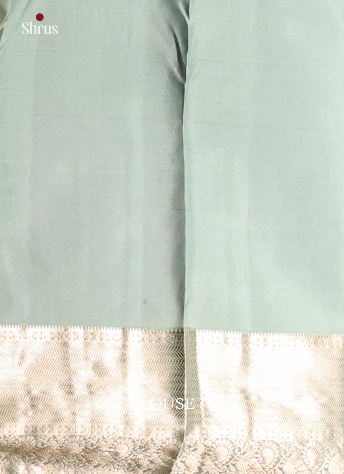 Pastel Green Kanchipuram silk Saree dazzles with zari woven floral brocade - Shop on Shrus.com