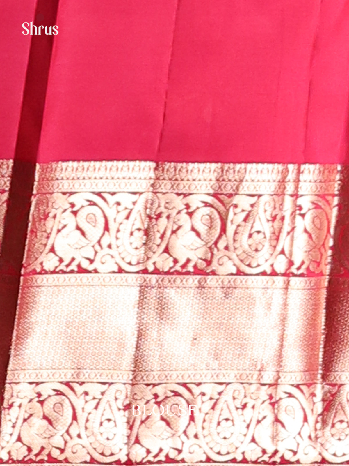 Maroon single tone Kanchipuram silk Saree with vanashrigaram brocade - Shop on Shrus.com