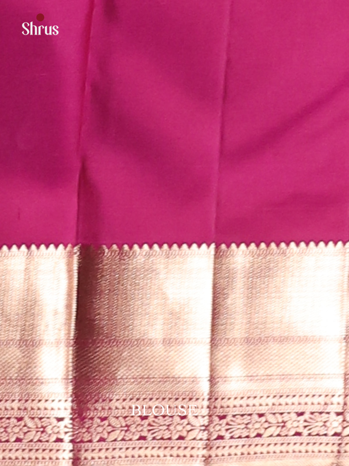 Purple single tone Kanchipuram silk Saree adorned with floral butta brocade - Shop on Shrus.com