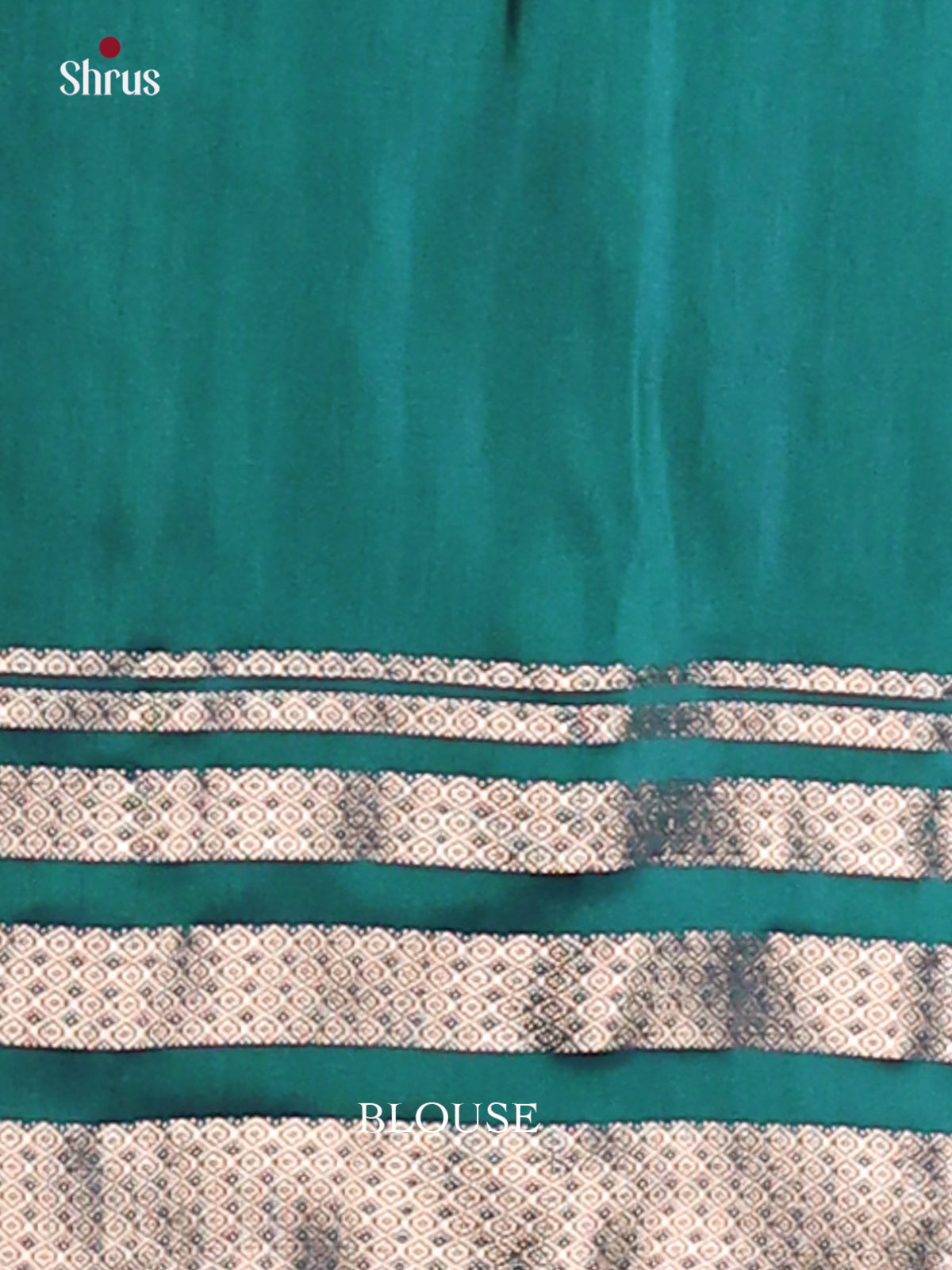 Teal Soft Silk Saree with Silver Zari Buttas & Peacock Pallu