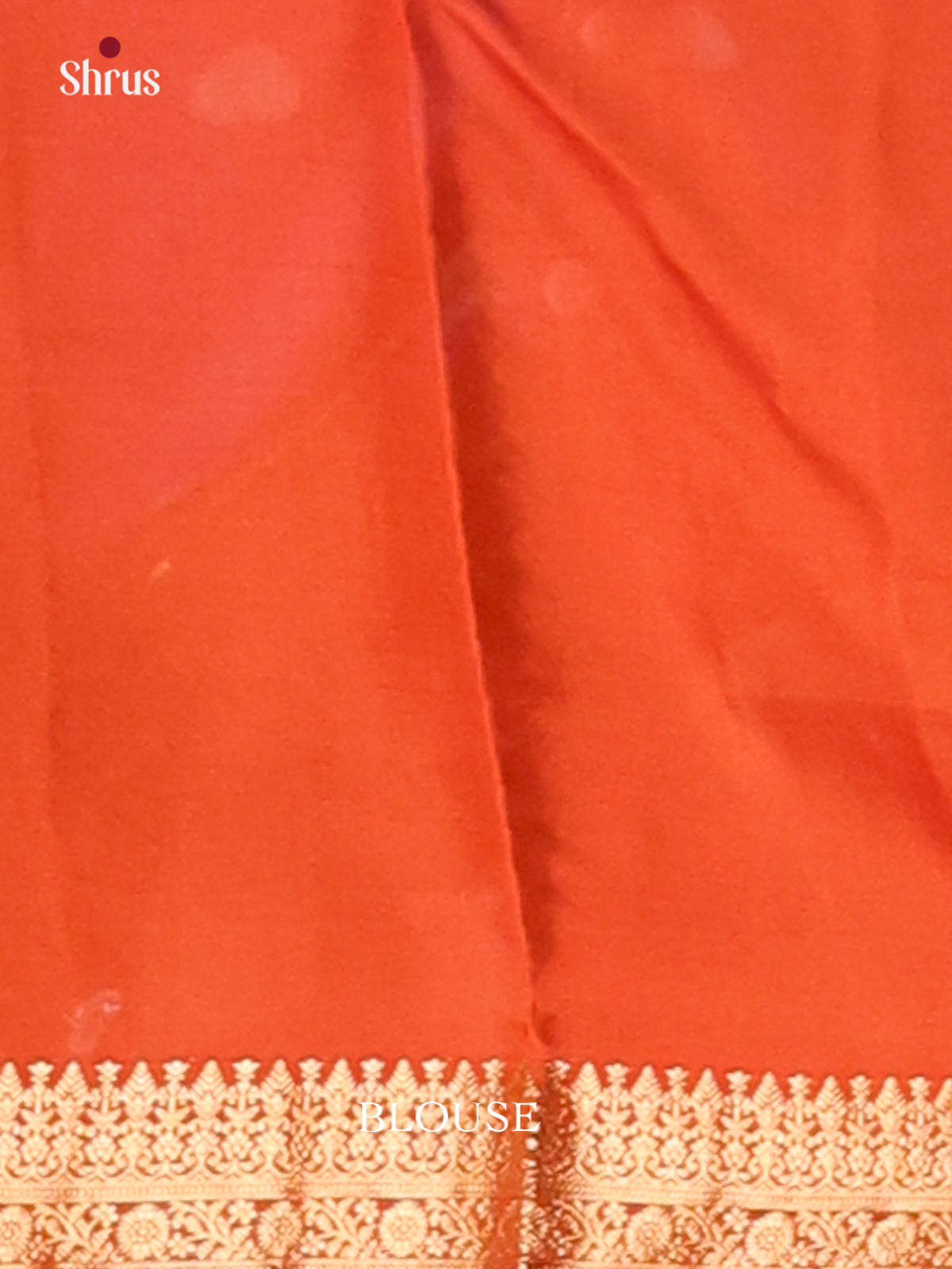 Classy Maroon & Orange Kanchipuram silk Saree with gold zari buttas