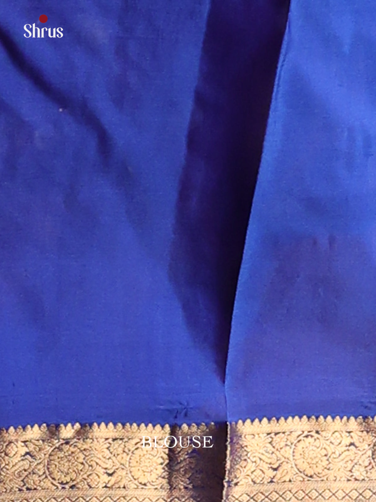 Magnificent Purple & Blue Kanchipuram Silk Saree With Delicate Zari Buttas - Shop on Shrus.com