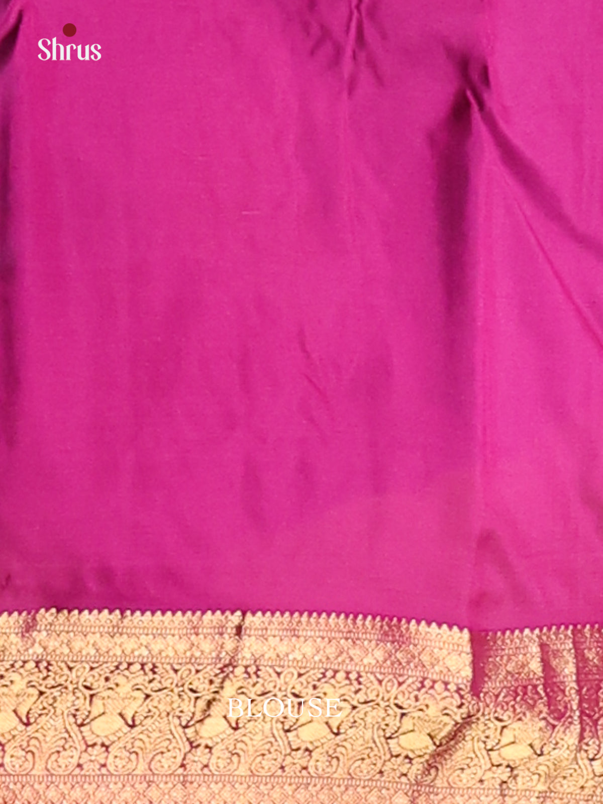 Chic Teal Kanchipuram silk Saree with majenta peacock buttas brocade border-2