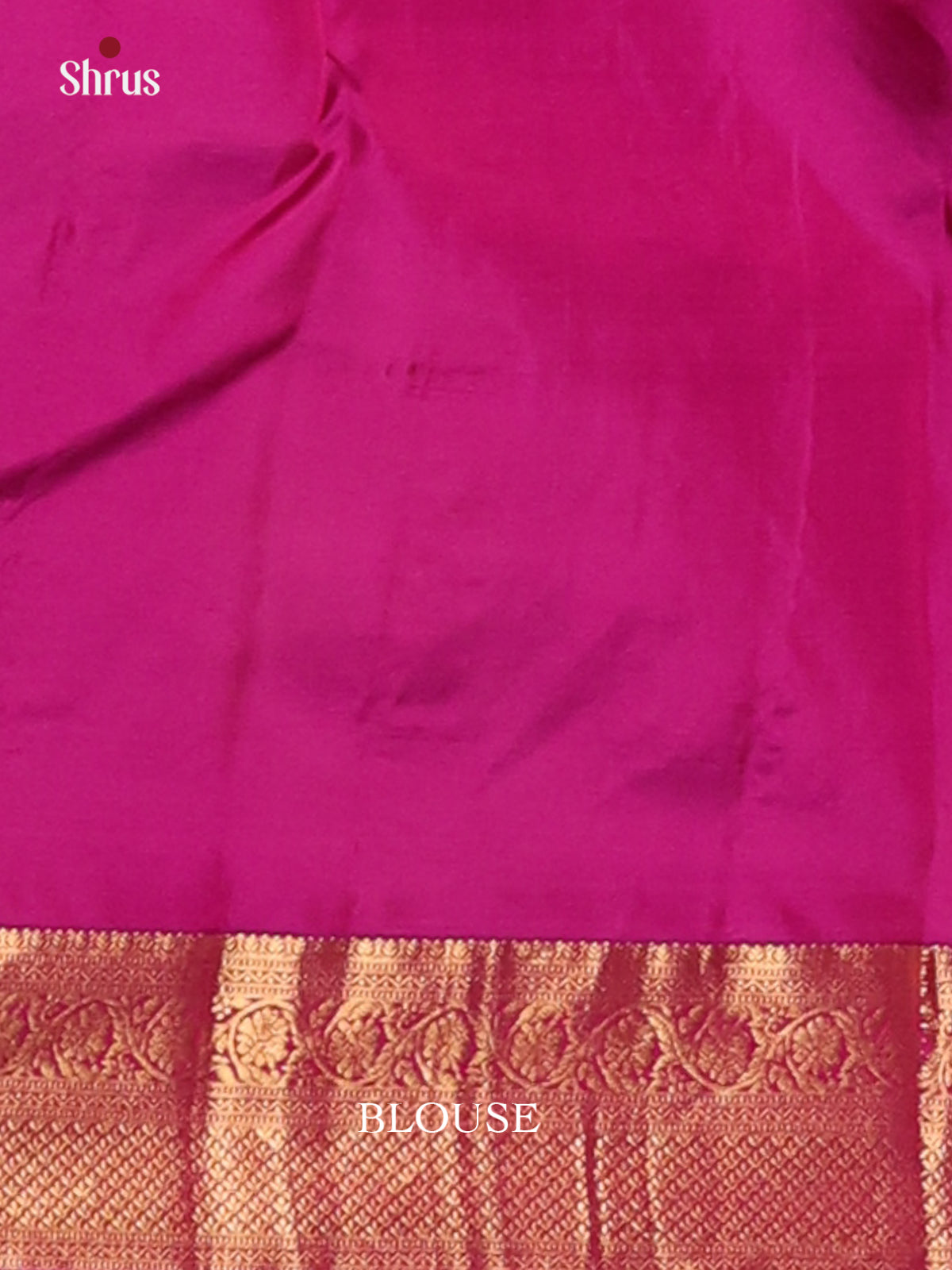Charming Pink Kanchipuram silk Saree with Majenta zari woven floral vine border