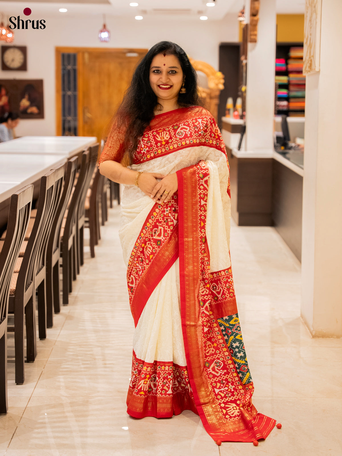 DFS14065 - Semi Ikkat Saree