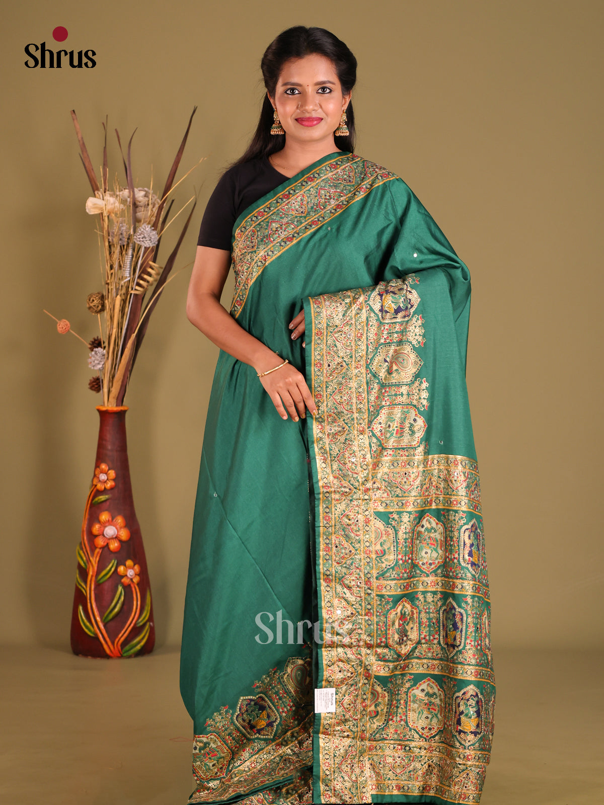 Blue- Semi Banarasi Saree