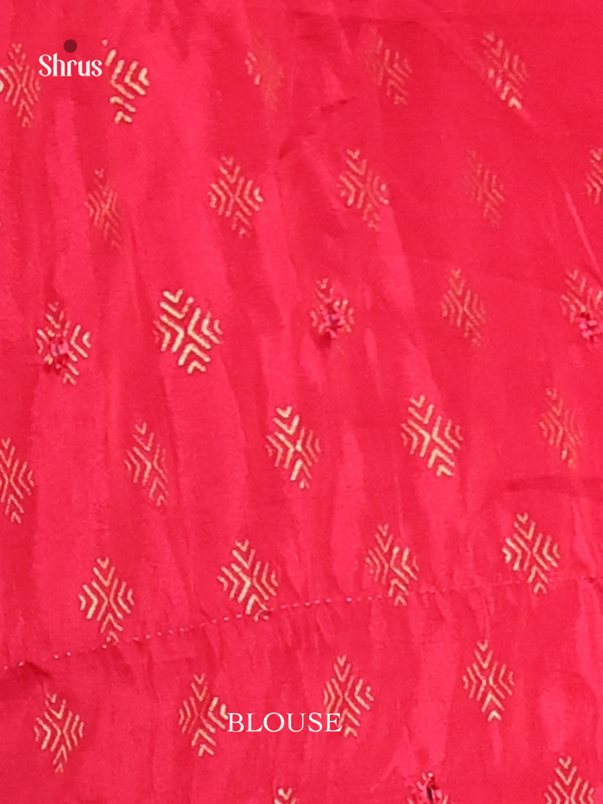 Red - Semi Banarasi Saree - Shop on Shrus.com