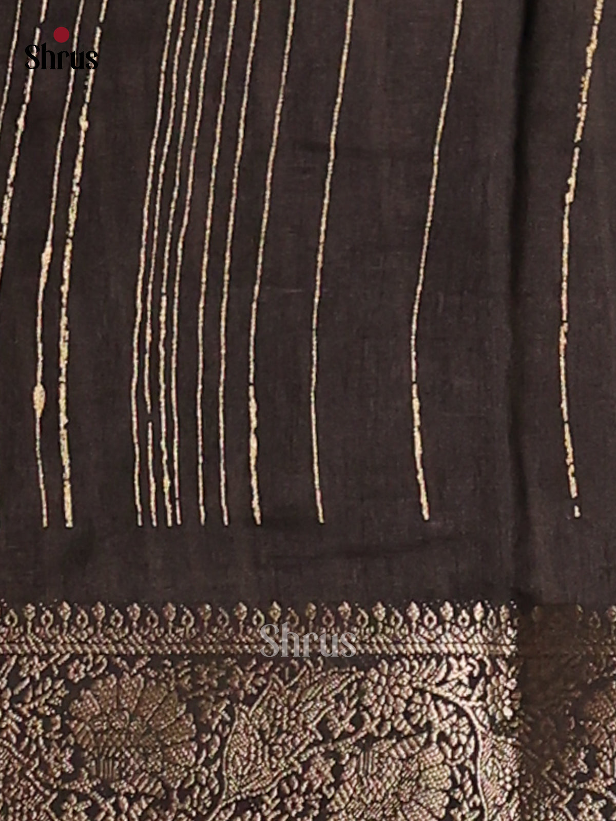 Cream & Black- Semi Modal Saree